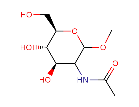 Molecular Structure of 17327-09-2 (1-O-Methyl-2-acetylamino-2-deoxy-α-D-altropyranose)
