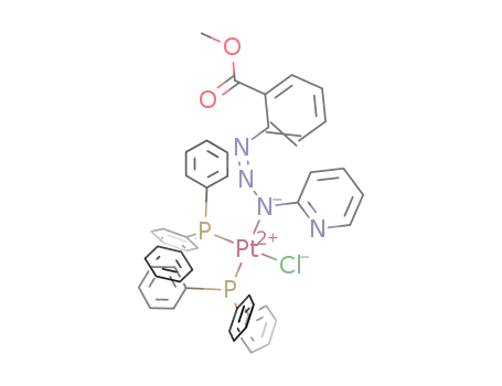 [Pt(PPh<sub>3</sub>)2Cl(1-[(2-carboxymethyl)benzene]-3-[2-pyridine]triazene(-H))]