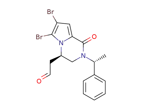 2-((R)-6,7-dibromo-1-oxo-2-((R)-1-phenylethyl)-1,2,3,4-tetrahydropyrrolo[1,2-a]pyrazin-4-yl)acetaldehyde