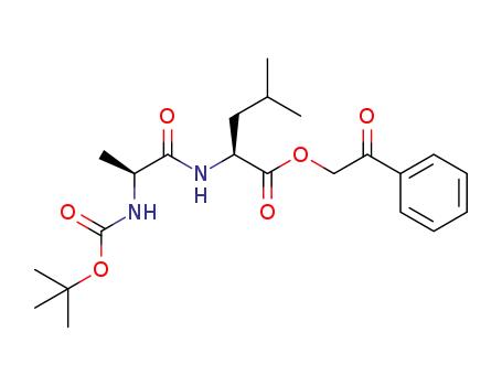 Molecular Structure of 102991-88-8 (L-Leucine, N-[(1,1-dimethylethoxy)carbonyl]-L-alanyl-,
2-oxo-2-phenylethyl ester)