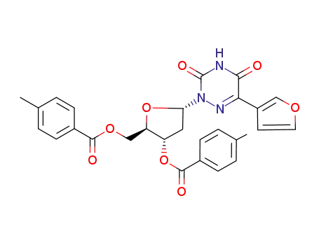 5-(3-furyl)-1-(2'-deoxy-3',5'-di-O-p-toluoyl-α-D-erythro-pentofuranosyl)-6-azauracil