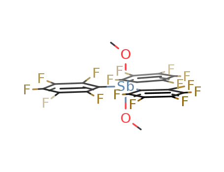 Molecular Structure of 67562-05-4 ((C<sub>6</sub>F<sub>5</sub>)3Sb(OCH<sub>3</sub>)2)
