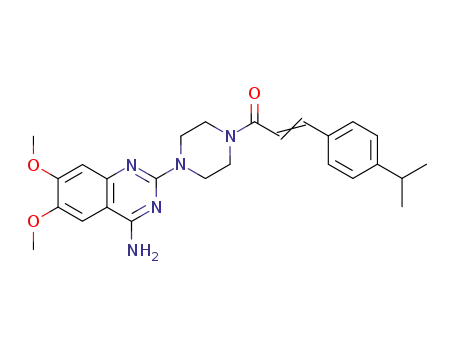1-(4-amino-6,7-dimethoxy-quinazolin-2-yl)-4-[3-(4-isopropyl-phenyl)-acryloyl]-piperazine