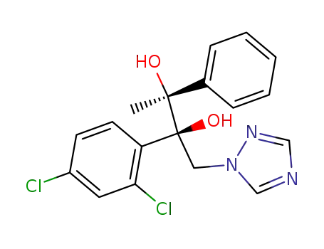 Molecular Structure of 107710-88-3 ((2R,3S)-2-(2,4-dichlorophenyl)-3-phenyl-1-(1H-1,2,4-triazol-1-yl)butane-2,3-diol)