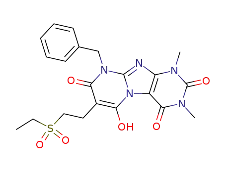 Pyrimido[2,1-f]purine-2,4,8(1H,3H,9H)-trione,  7-[2-(ethylsulfonyl)ethyl]-6-hydroxy-1,3-dimethyl-9-(phenylmethyl)-