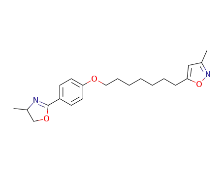 Molecular Structure of 98102-61-5 (3-methyl-5-(7-{4-[(4S)-4-methyl-4,5-dihydro-1,3-oxazol-2-yl]phenoxy}heptyl)-1,2-oxazole)