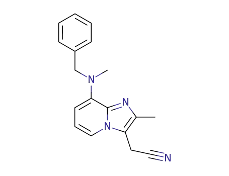 3-(cyanomethyl)-2-methyl-8-<N-methyl-N-(phenylmethyl)amino>imidazo<1,2-a>pyridine