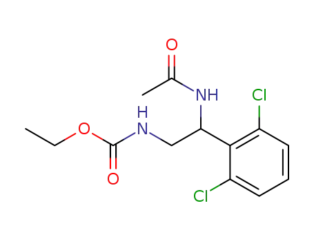 Molecular Structure of 89146-21-4 (Carbamic acid, [2-(acetylamino)-2-(2,6-dichlorophenyl)ethyl]-, ethyl
ester)
