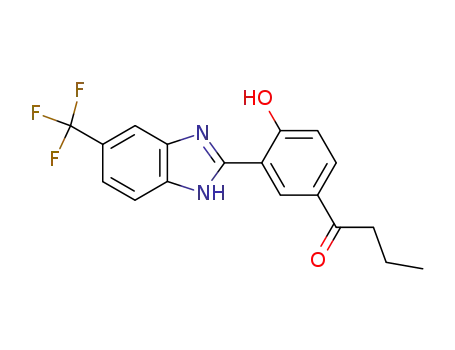 1-Butanone,
1-[4-hydroxy-3-[5-(trifluoromethyl)-1H-benzimidazol-2-yl]phenyl]-