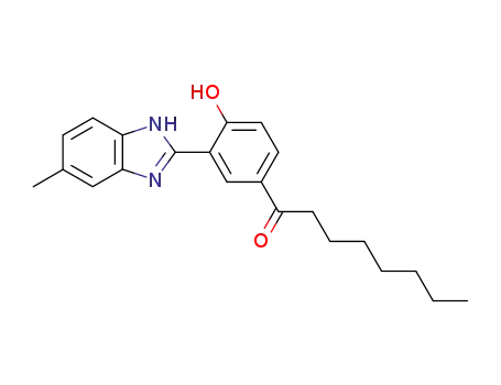 1-Octanone, 1-[4-hydroxy-3-(5-methyl-1H-benzimidazol-2-yl)phenyl]-