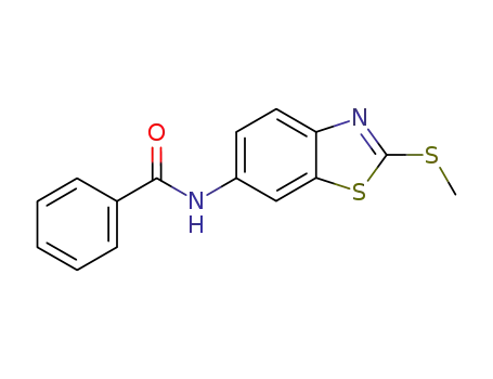 Molecular Structure of 104208-19-7 (Benzamide, N-[2-(methylthio)-6-benzothiazolyl]-)