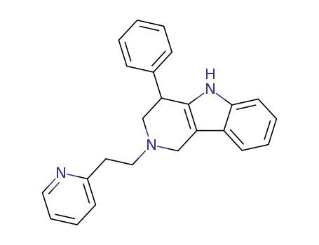 2,3,4,5-tetrahydro-4-phenyl-2-[2-(2-pyridinyl)ethyl]-1H-pyrido[4,3-b]indole