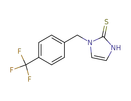 Molecular Structure of 105763-99-3 (2H-Imidazole-2-thione, 1,3-dihydro-1-[[4-(trifluoromethyl)phenyl]methyl]-)