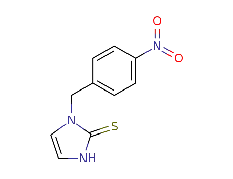 Molecular Structure of 105764-04-3 (2H-Imidazole-2-thione, 1,3-dihydro-1-[(4-nitrophenyl)methyl]-)