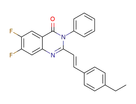 trans-3-phenyl-6,7-difluoro-2-[2-(4-ethylphenyl)vinyl]-3H-quinazolin-4-one