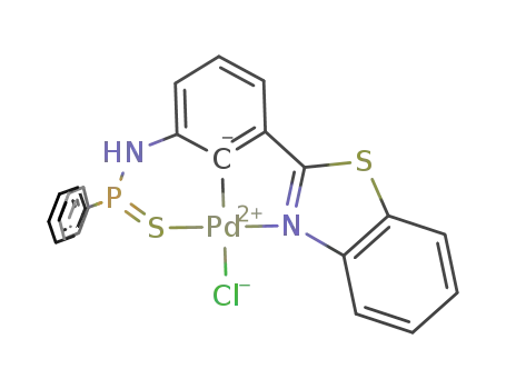 {2-(1,3-benzothiazol-2-yl)-6-[(diphenylthiophosphoryl)amino]phenyl}palladium chloride