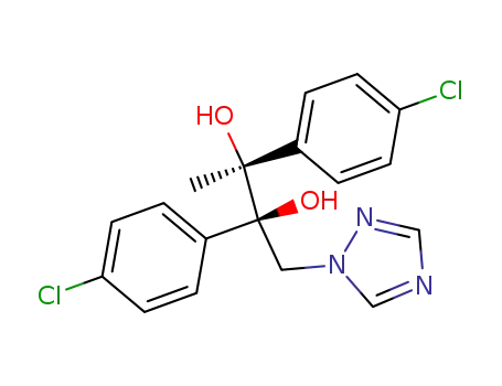 Molecular Structure of 107711-02-4 ((2R,3S)-2,3-bis(4-chlorophenyl)-1-(1H-1,2,4-triazol-1-yl)butane-2,3-diol)