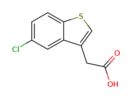 Molecular Structure of 17266-30-7 (5-CHLOROBENZO[B]THIOPHENE-3-ACETIC ACID)