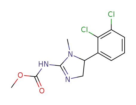 Molecular Structure of 89145-51-7 (Carbamic acid,
[5-(2,3-dichlorophenyl)-4,5-dihydro-1-methyl-1H-imidazol-2-yl]-, methyl
ester)