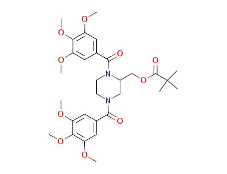 N,N'-bis(3,4,5-trimethoxylbenzoyl)-2-piperizinylmethyl 2,2-dimethylpropanoate