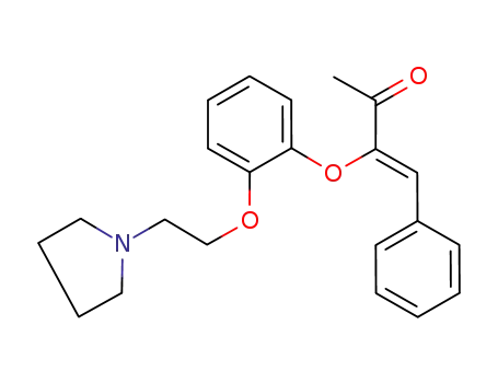 Molecular Structure of 106063-88-1 ((3Z)-4-phenyl-3-[2-(2-pyrrolidin-2-ylethoxy)phenoxy]but-3-en-2-one)