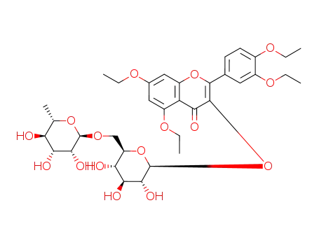 2-(3,4-Diethoxy-phenyl)-5,7-diethoxy-3-[(2S,3R,4S,5S,6R)-3,4,5-trihydroxy-6-((2R,3R,4R,5R,6S)-3,4,5-trihydroxy-6-methyl-tetrahydro-pyran-2-yloxymethyl)-tetrahydro-pyran-2-yloxy]-chromen-4-one