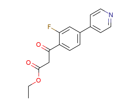 ethyl 2-fluoro-4-(4-pyridinyl)-β-oxobenzenepropanoate