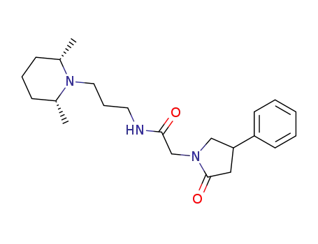1-Pyrrolidineacetamide,
N-[3-(2,6-dimethyl-1-piperidinyl)propyl]-2-oxo-4-phenyl-