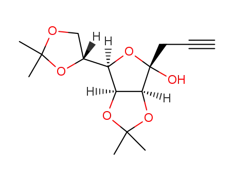 1,2,3-trideoxy-5,6;8,9-di-O-isopropylidene-D-manno-non-1-yno-4-ulofuranose