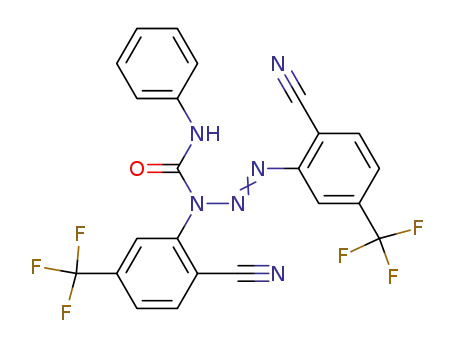Molecular Structure of 58458-18-7 ((2E)-1,3-bis[2-cyano-5-(trifluoromethyl)phenyl]-N-phenyltriaz-2-ene-1-carboxamide)