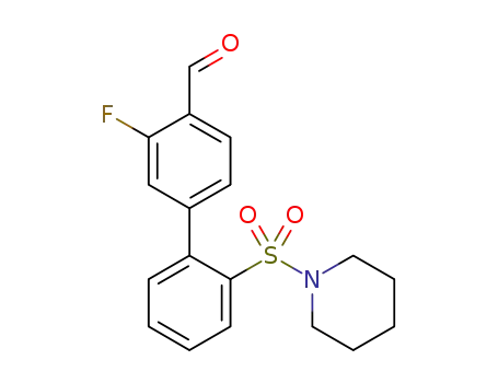 [1,1'-Biphenyl]-4-carboxaldehyde, 3-fluoro-2'-(1-piperidinylsulfonyl)-