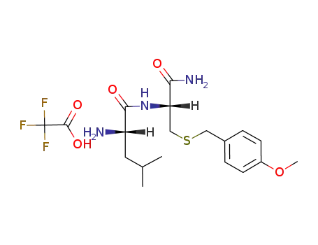 (S)-2-Amino-4-methyl-pentanoic acid [(R)-1-carbamoyl-2-(4-methoxy-benzylsulfanyl)-ethyl]-amide; compound with trifluoro-acetic acid