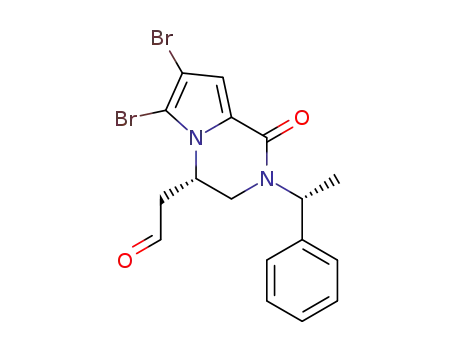 2-((S)-6,7-dibromo-1-oxo-2-((R)-1-phenylethyl)-1,2,3,4-tetrahydropyrrolo[1,2-a]pyrazin-4-yl)acetaldehyde