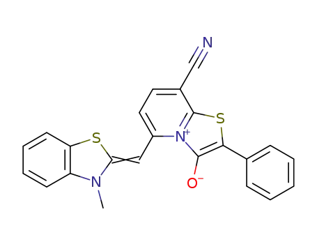 8-cyano-5-[(3-methyl-1,3-benzothiazol-2-ylidene)methyl]-2-phenylthiazolo[3,2-a]pyridin-4-ium-3-olate