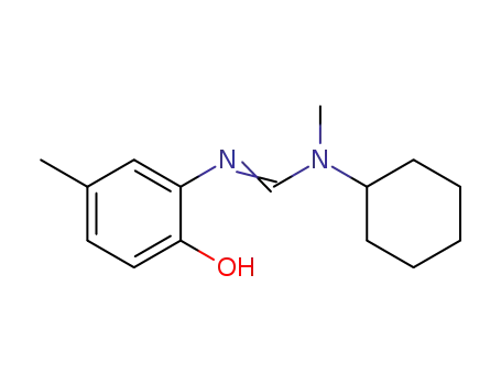Molecular Structure of 1323158-79-7 (N-cyclohexyl-N'-(2-hydroxy-5-methylphenyl)-N-methylmethanimidamide)