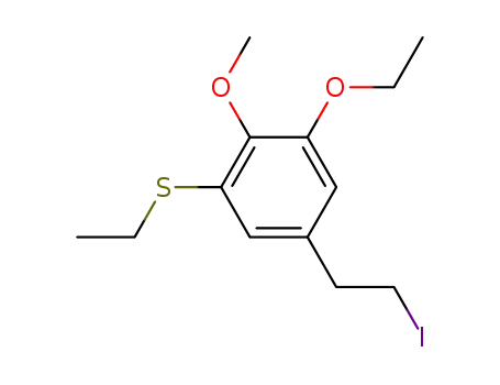 1-Ethoxy-3-ethylsulfanyl-5-(2-iodo-ethyl)-2-methoxy-benzene