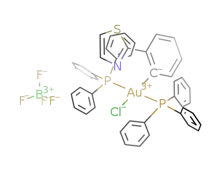 [Au(III)Cl(2-(2-thiazolyl)phenyl)(PPh<sub>3</sub>)2]BF<sub>4</sub>