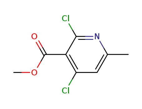 Molecular Structure of 138642-40-7 (3-Pyridinecarboxylic acid, 2,4-dichloro-6-methyl-, methyl ester)