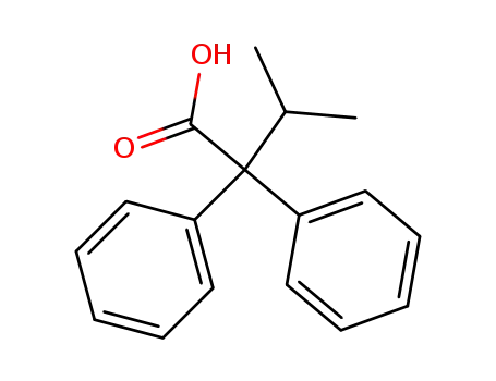 Molecular Structure of 80743-47-1 (3-methyl-2,2-diphenylbutanoic acid)