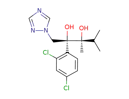 Molecular Structure of 107680-05-7 ((2R,3S)-2-(2,4-dichlorophenyl)-3,4-dimethyl-1-(1H-1,2,4-triazol-1-yl)pentane-2,3-diol (non-preferred name))