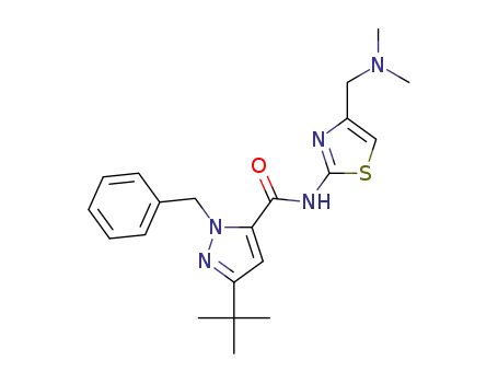 3-tert-butyl-1-benzyl-N-{4-[(dimethylamino)methyl]thiazol-2-yl}-1H-pyrazole-5-carboxamide