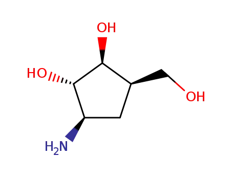 (+/-)-(1α,2β,3α,5α)-3-amino-5-(hydroxymethyl)-1,2-cyclopentanediol