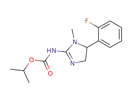 Carbamic acid,
[5-(2-fluorophenyl)-4,5-dihydro-1-methyl-1H-imidazol-2-yl]-,
1-methylethyl ester