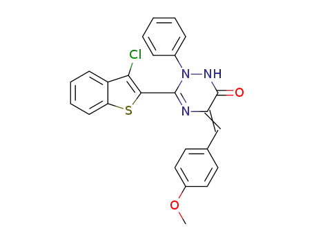 3-(3-chloro-1-benzo[b]thiophen-2-yl)-5-(4-methoxybenzylidene)-2-phenyl-1,2-dihydro-1,2,4-triazin-6(5H)-one