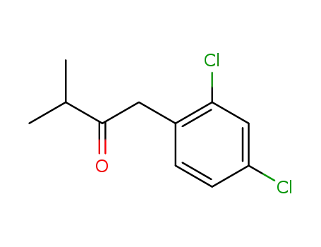 Molecular Structure of 107680-47-7 (2,4-dichlorobenzyl isopropyl ketone)