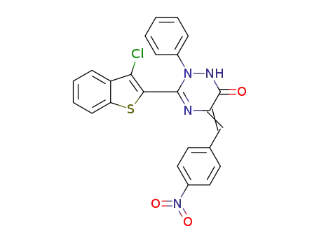 3-(3-chloro-1-benzo[b]thiophen-2-yl)-5-(4-nitrobenzylidene)-2-phenyl-1,2-dihydro-1,2,4-triazin-6(5H)-one
