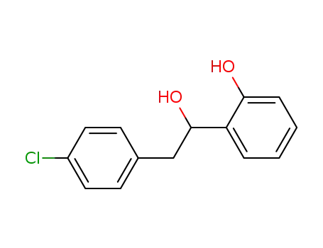 Molecular Structure of 89122-92-9 (Benzeneethanol, 4-chloro-a-(2-hydroxyphenyl)-)