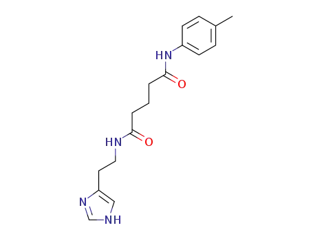 Molecular Structure of 103827-12-9 (Pentanediamide, N-[2-(1H-imidazol-4-yl)ethyl]-N'-(4-methylphenyl)-)
