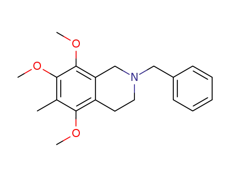 Molecular Structure of 113967-06-9 (Isoquinoline,
1,2,3,4-tetrahydro-5,7,8-trimethoxy-6-methyl-2-(phenylmethyl)-)