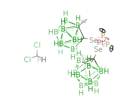 Pt[1-Se-2-phenyl-o-carborane]2[bis(diphenylphosphino)methane]*dichloromethane